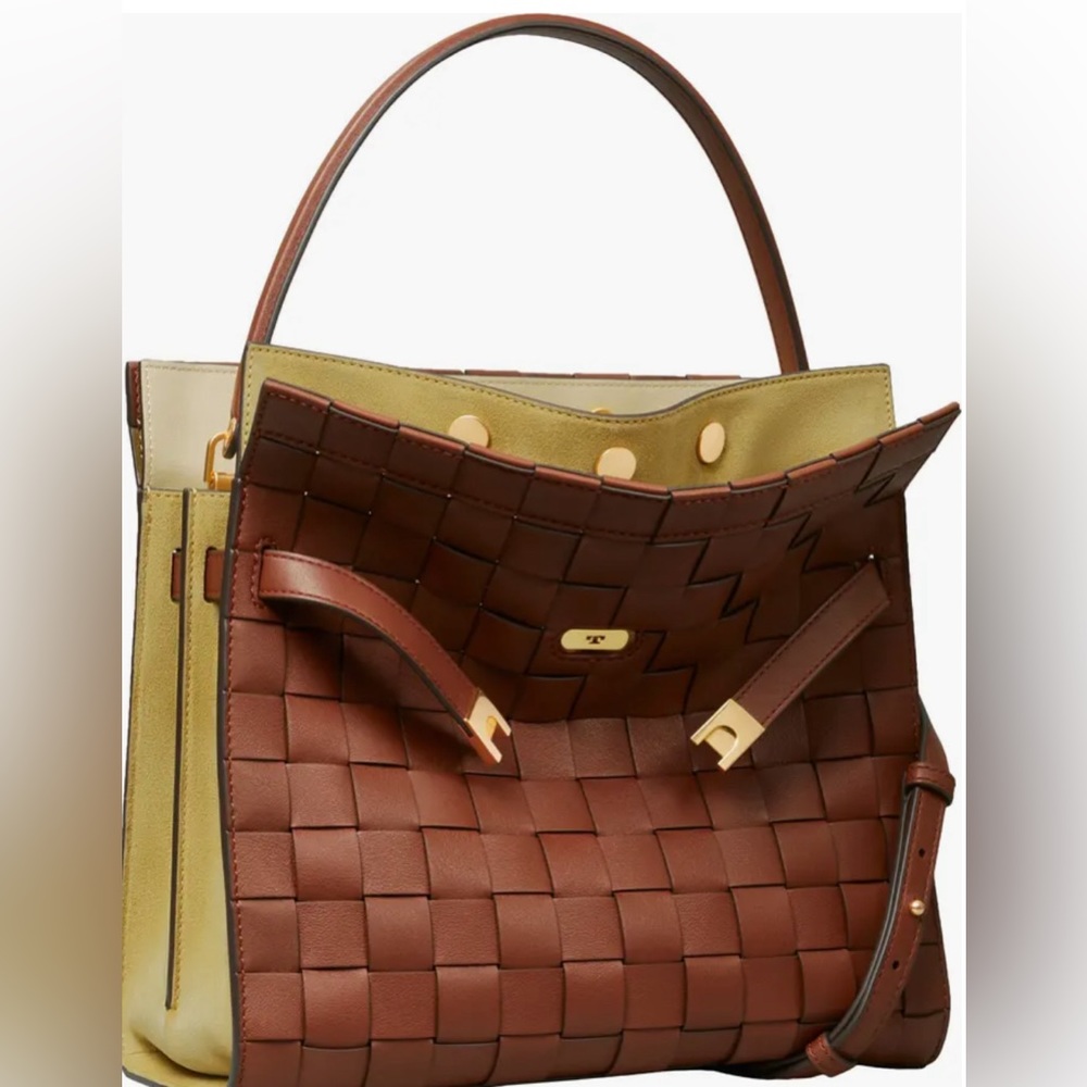 Tory Burch Lee Radziwill Woven Leather Bag
